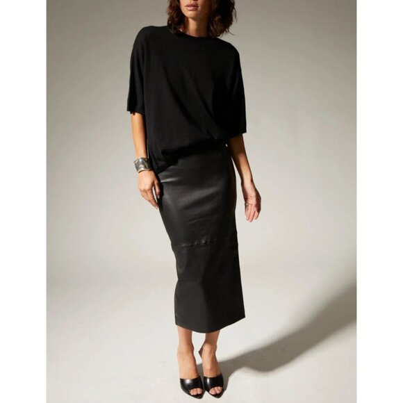 SPRWMN Dresses & Skirts - $895 SPRWMN Leather Midi Pencil Tube Skirt size Small